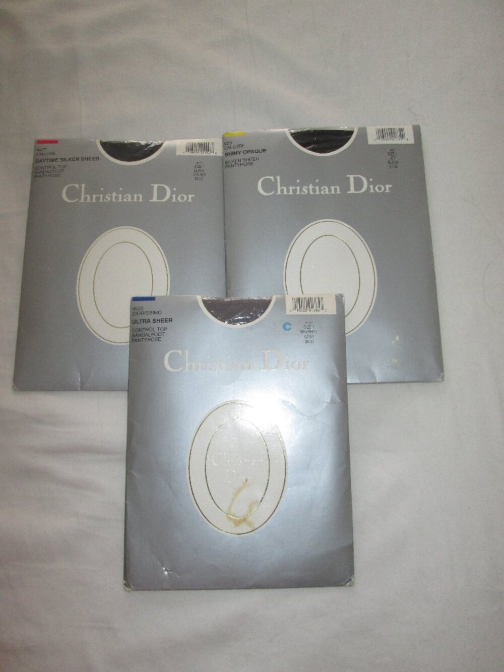 Lot of 3 Christian Dior Size 1 Pantyhose - NEW